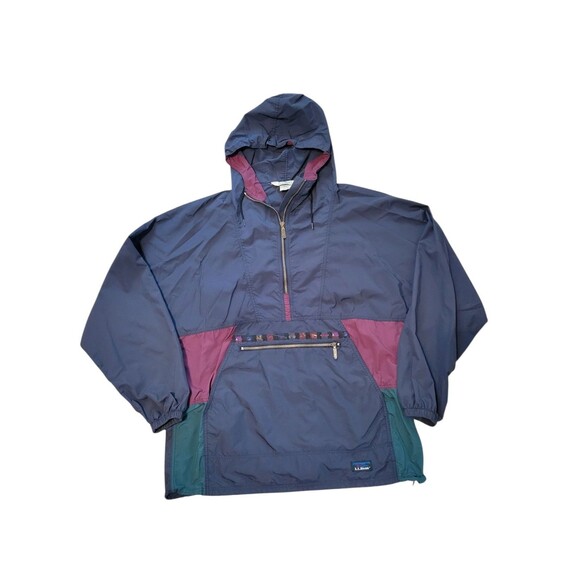 Men's Large Tall L.L. Bean Pullover Hooded Jacket Hiking Fishing Boating - Picture 1 of 10